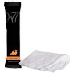 Pre-Moistened Terry Cotton Refreshment Towel, 8in Rolled, Peach/Mango Scented, Individually Packaged